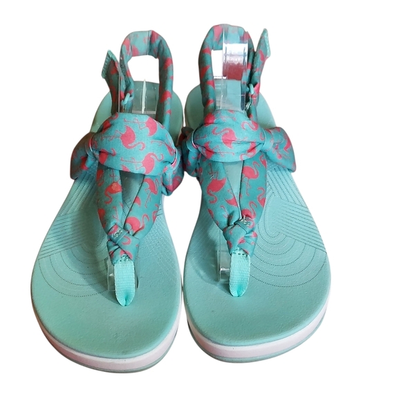 Clarks Arla Nicole Womens Slingback Sandal Flamingo Aqua Print Women's - Picture 5 of 16